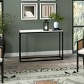 Hudson & Canal 44 in. Dalbec Rectangular Console Table, Blackened Bronze & Faux Marble AT1665